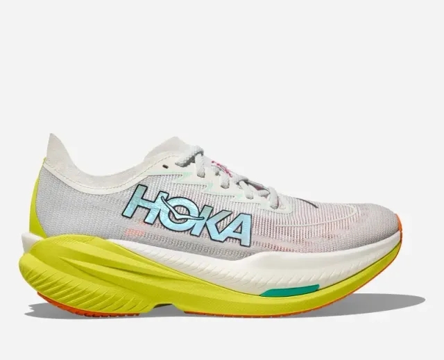 Hoka One One HOKA Men's Mach X 2 Road Running Shoes in Frost/Citrus
