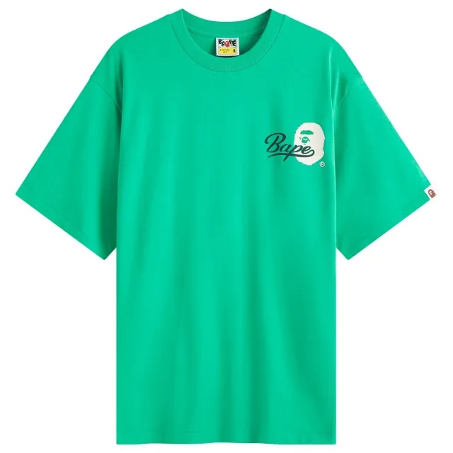 A Bathing Ape Men's Cursive College Logo T-Shirt Green