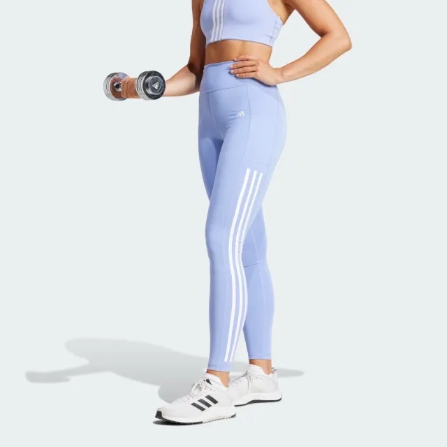 Adidas Training Optime Leggings In Blue