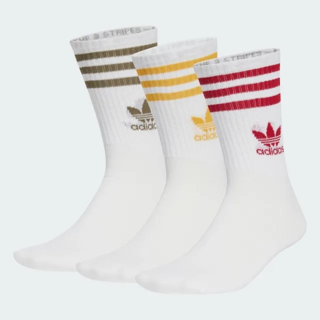 Adidas Mid Cut Crew 3 Pack - White