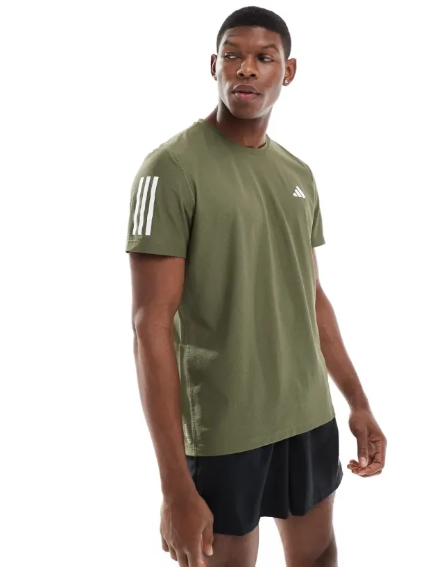 adidas Own The Run T-Shirt - Green - Size L - Green