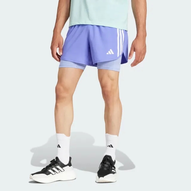 Adidas Own The Run 3 Stripes 2in1 Shorts  L / Regular Man -