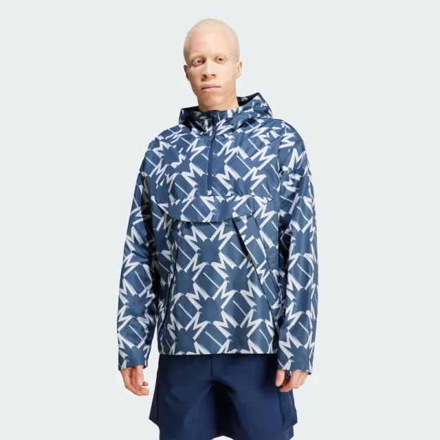 adidas Manchester United Seasonal Half-Zip Windbreaker Blue