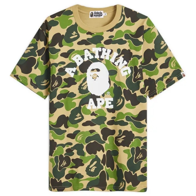 T-Shirt A Bathing Ape Abc Camo College Tee Green L