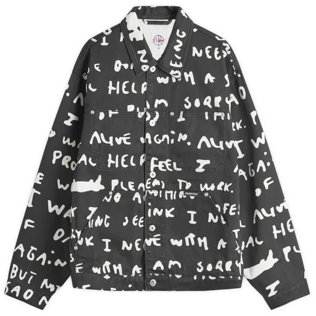 Polar Skate Co. Men's Sad Notes Patrik Jacket Black/White