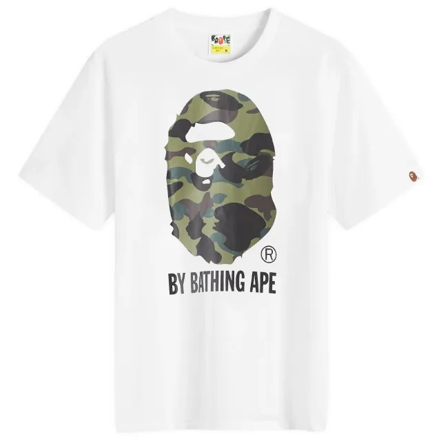A Bathing Ape Men's 1st Camo By Bathing Ape T-Shirt White/Green