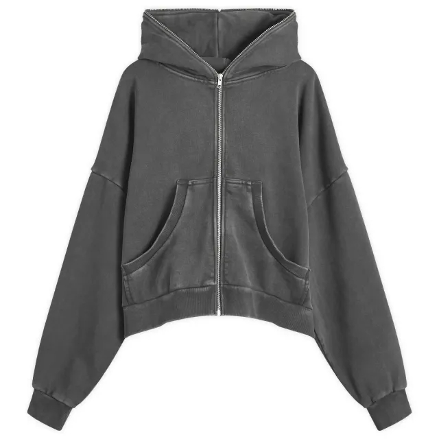 Entire Studios Eternal Full- Zip Hoodie Washed Black