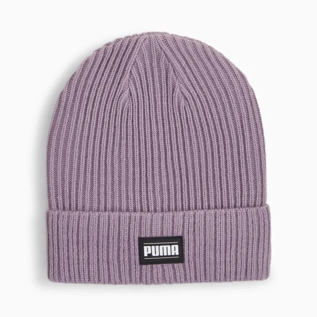 PUMA Classic Cuff Ribbed Beanie Hat, Pale Plum