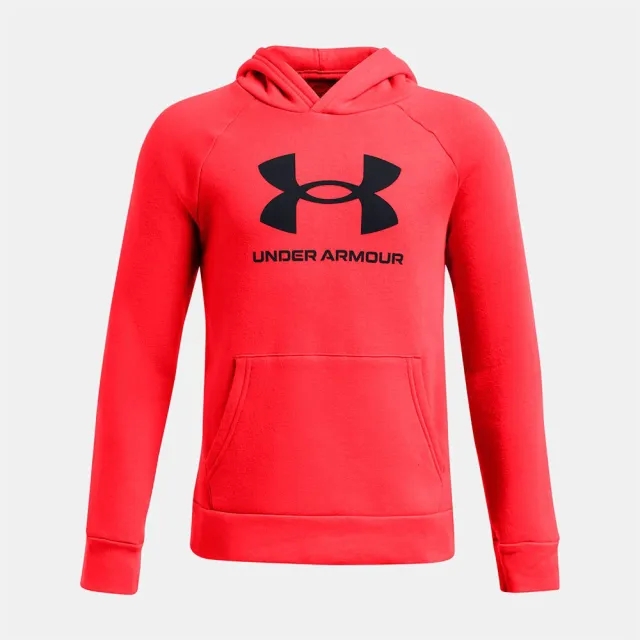 Boys'  Under Armour  Rival Fleece Big Logo Hoodie Racer Red / Black YMD (54 - 59 in)