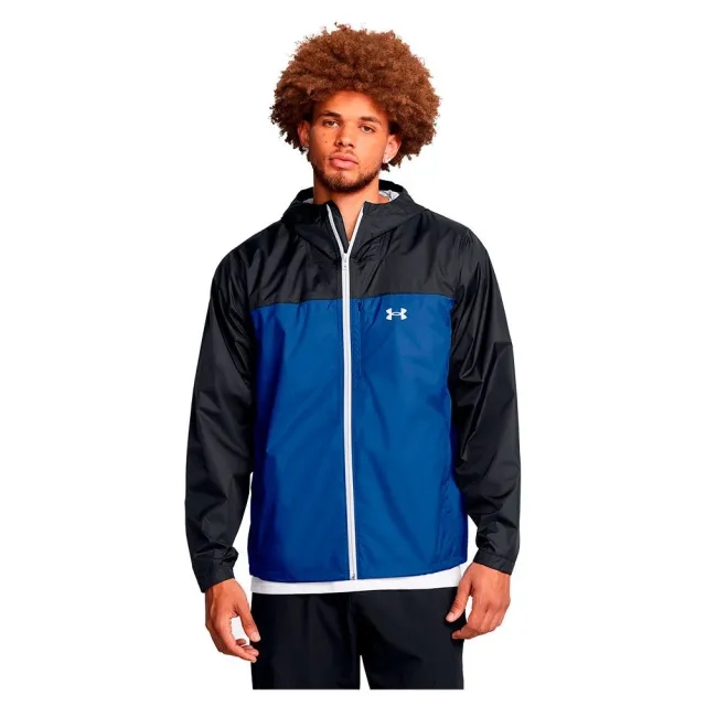 Men's  Under Armour  Stormproof Cloudstrike Jacket Black / Tech Blue / Summit White M