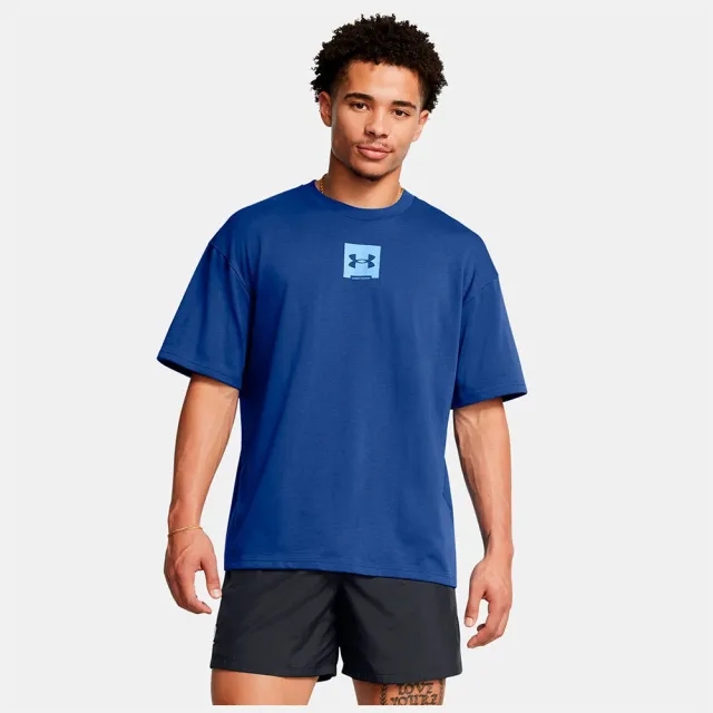 Men's  Under Armour  Heavyweight Oversized SM Box Short Sleeve Tech Blue / Horizon Blue XXL
