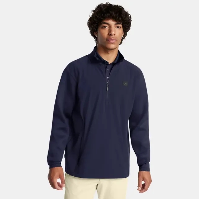 Men's  Under Armour  Drive Pro Storm Hybrid ½ Zip Midnight Navy / Metallic Silver 3XL