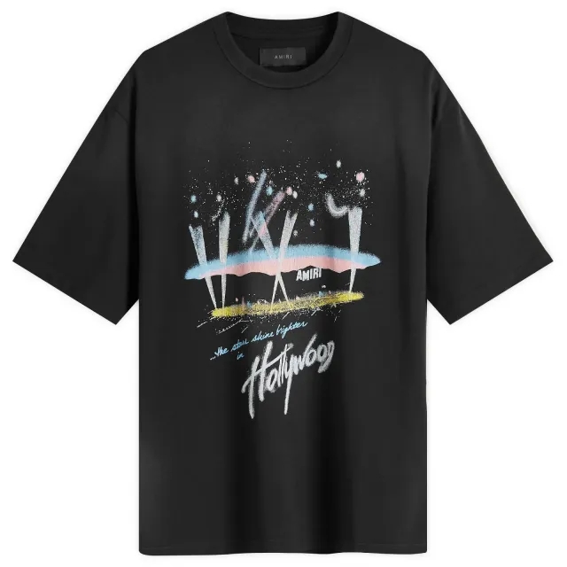 Crocs AMIRI Women's Hollywood Lights Oversized T-Shirt Black