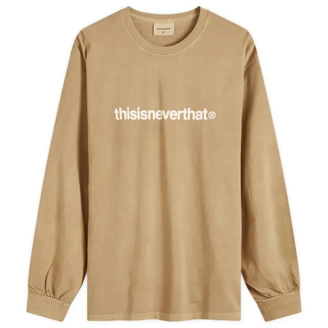 Crocs thisisneverthat Men's T-Logo Long Sleeve T-Shirt Coffee