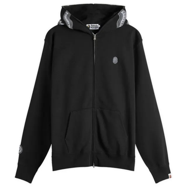 A Bathing Ape Men's One Point Shark Full Zip Hoodie Black