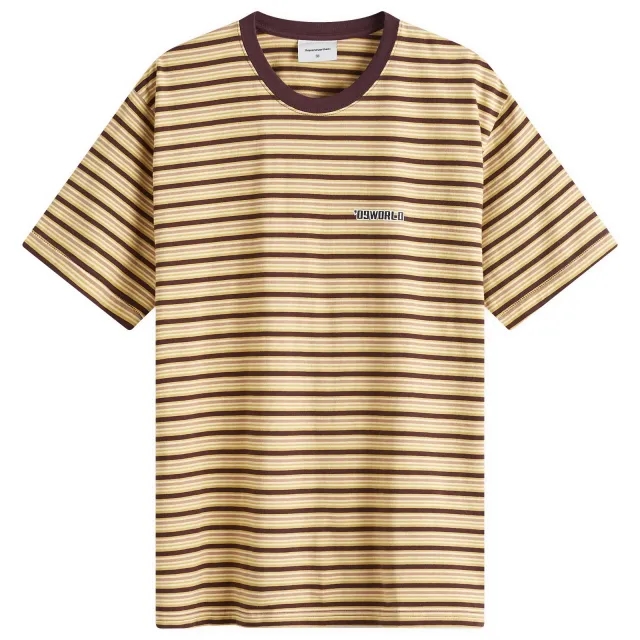 Crocs thisisneverthat Men's Stripe T-Shirt Brown