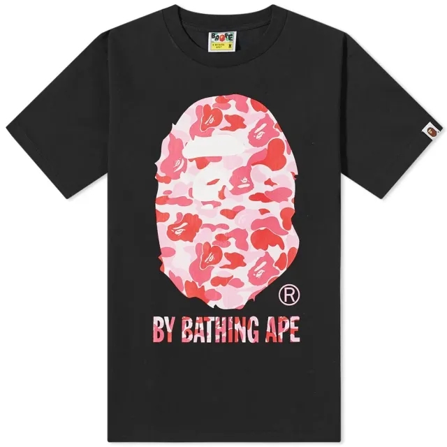 A Bathing Ape Men's ABC Camo By Bathing Ape T-Shirt Black/Pink