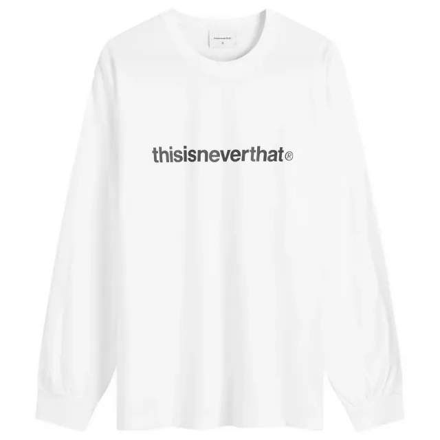 Crocs thisisneverthat Men's T-Logo Long Sleeve T-Shirt White