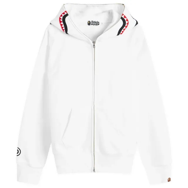 A Bathing Ape Women's Shark Full Zip Hoodie White