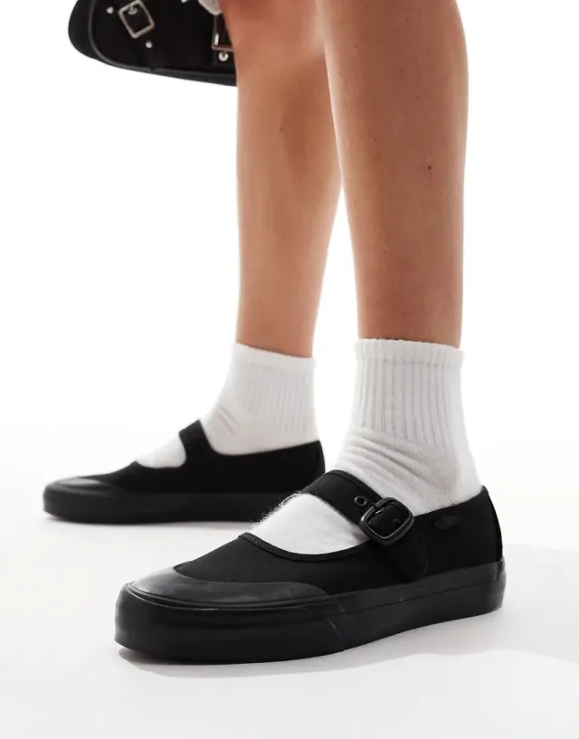 Vans Mary Jane Shoes In Triple Black