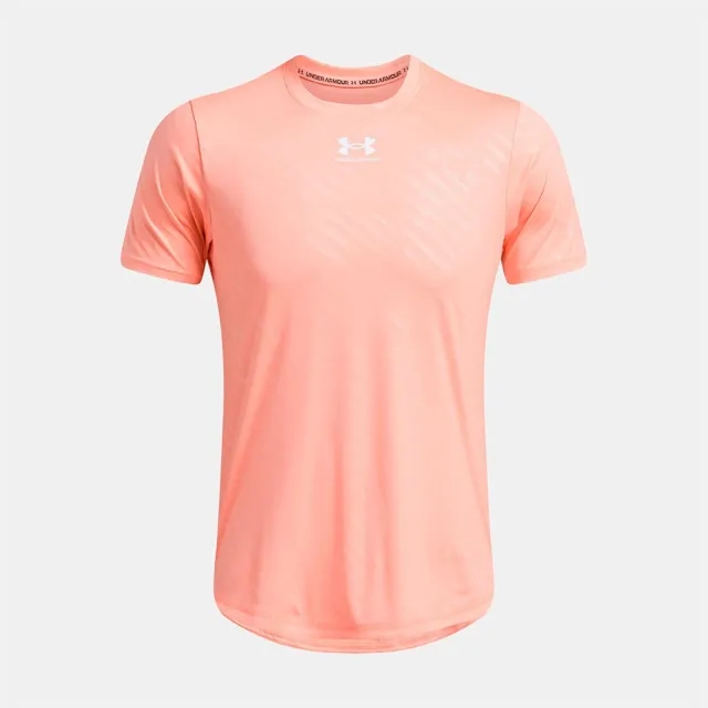 Men's  Under Armour  Challenger Pro Training Printed Short Sleeve Flare Orange / White M