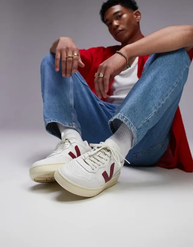 Sneakers Veja W V-90 O.T Leather Ex-White_Marsala Eur 36