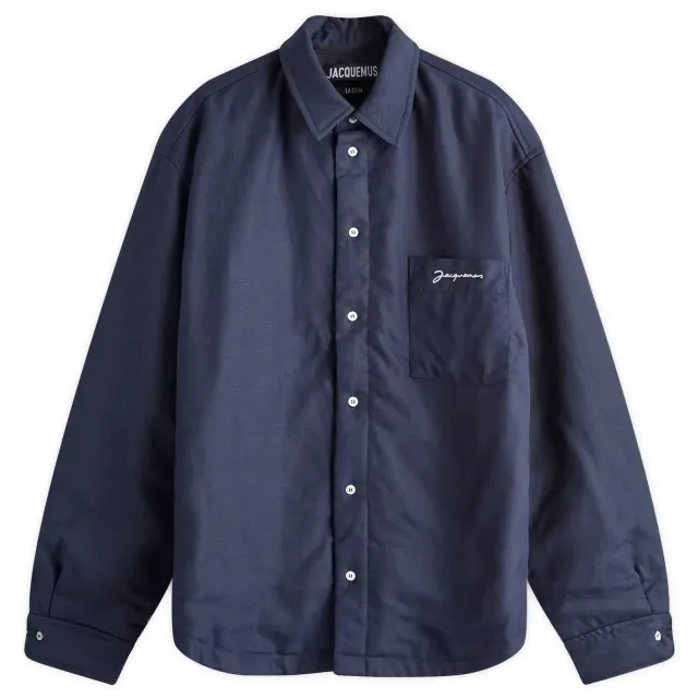 Crocs Jacquemus Men's Boulanger Quilted Shirt Jacket Dark Navy