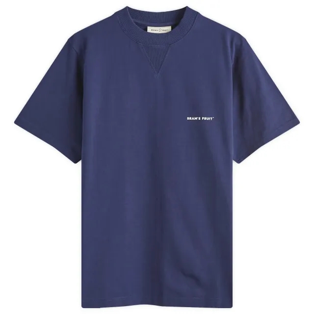 Bram's Fruit Men's Eyelet Logo T-Shirt Navy