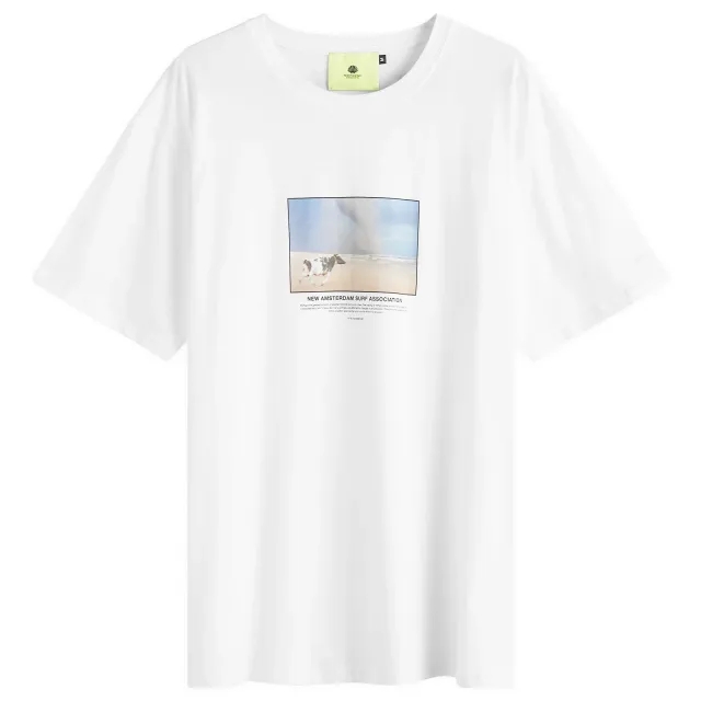 New Amsterdam Surf Association New Amsterdam Cow Tee White Tee Men Shortsleeves White
