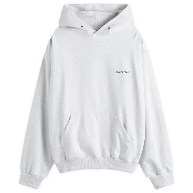 Bram's Fruit Men's Eyelet Logo Hoodie Grey