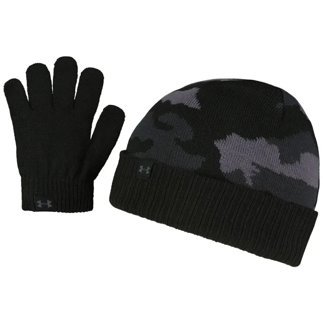 Boys'  Under Armour  Beanie/Glove Combo Black / Black OSFM
