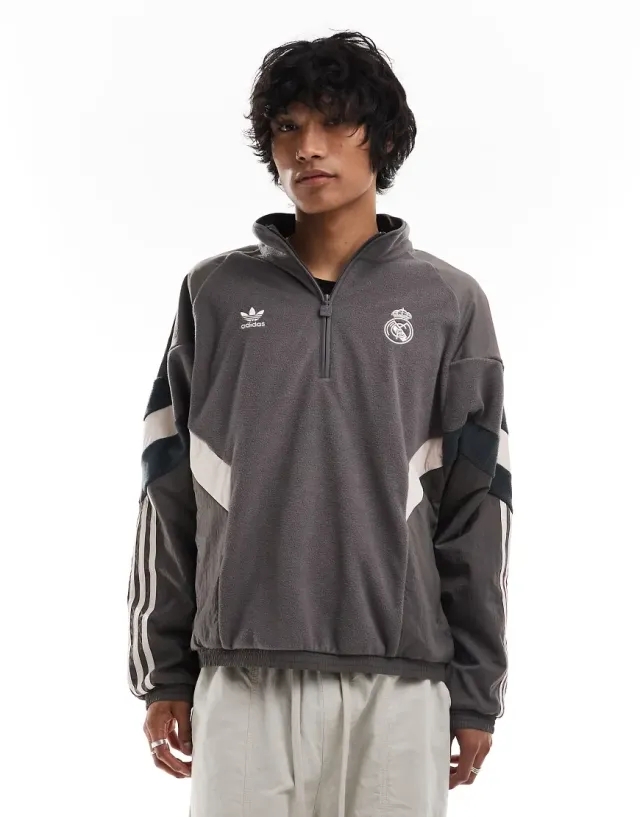 adidas Men Real Madrid Originals Polar Fleece Sweatshirt