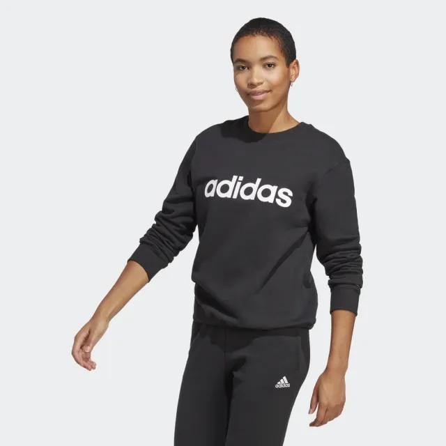 adidas  W LIN FT SWT  women's Sweatshirt in Black