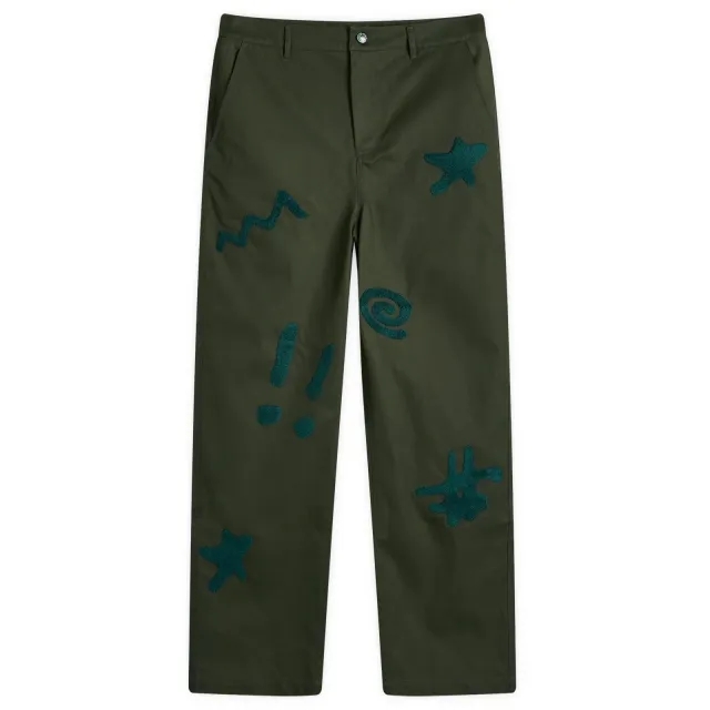 Brain Dead Men's Symbol Four Pocket Trouser Deep Green