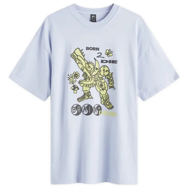 Brain Dead Men's Born 2 Die T-Shirt Periwinkle