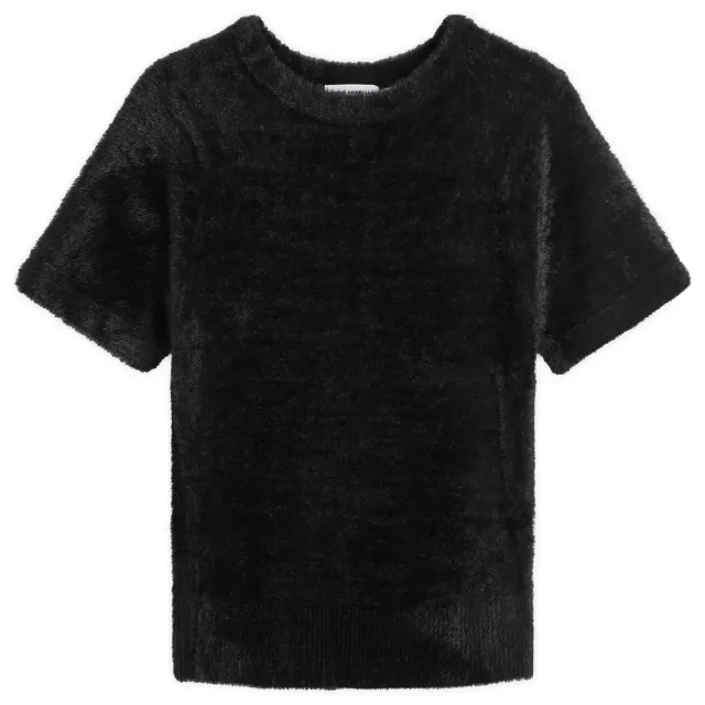 Good American Women's Fuzzy Baby Tee Black