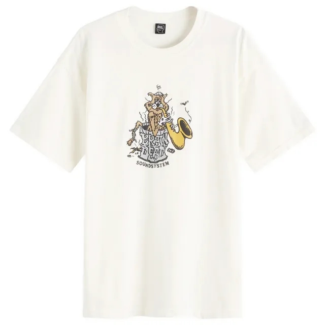 Brain Dead Men's Trash Cat T-Shirt Natural