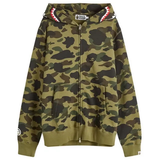 A Bathing Ape 1ST CAMO 2ND SHARK FULL ZIP HOODIE