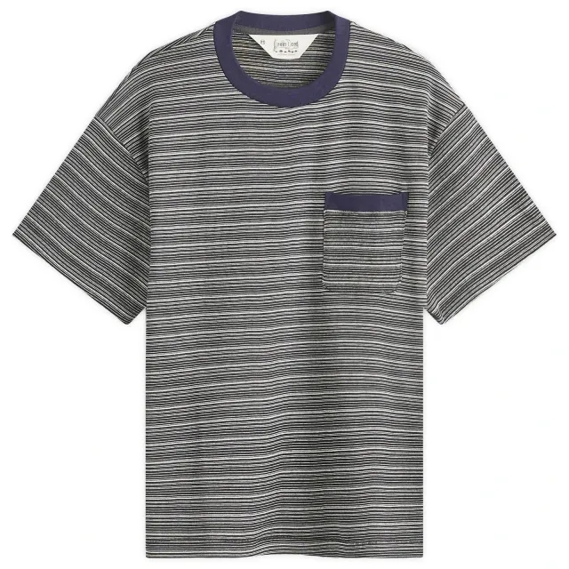 Brain Dead Men's Zig Zag Stripe T-Shirt Black