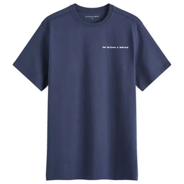 Pop Trading Company Reni T-Shirt - Navy / Glow In The Dark
