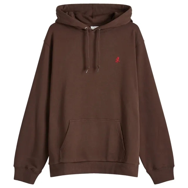 Gramicci Men's One Point Hoodie Dark Brown