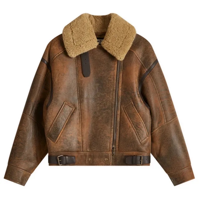 Acne Studios Women's Shearling Jacket Brown