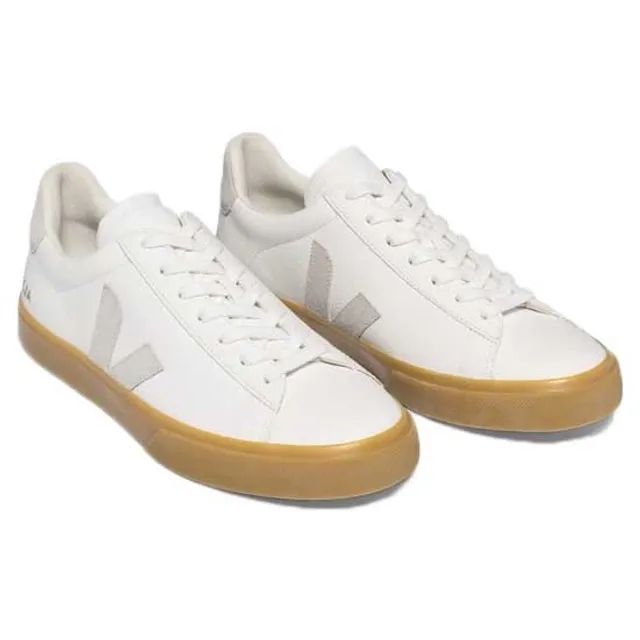VEJA Women's Campo Leather Trainers - White Natural Natural -  Size: UK 3