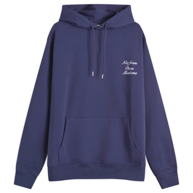 Drôle de Monsieur Le Slogan Calligraphy Hoodie - Navy