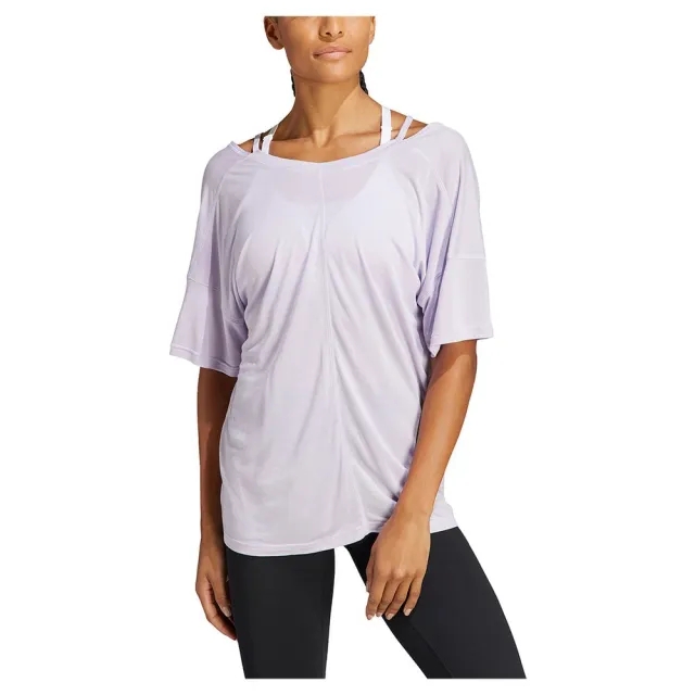 adidas  YGA ST O T  women's T shirt in Purple