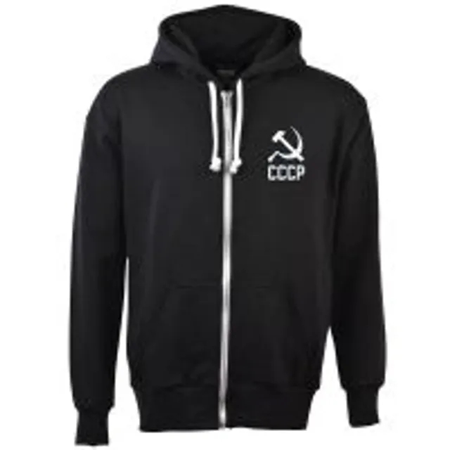 Soviet Union (CCCP) Zipped Hoodie -  Black
