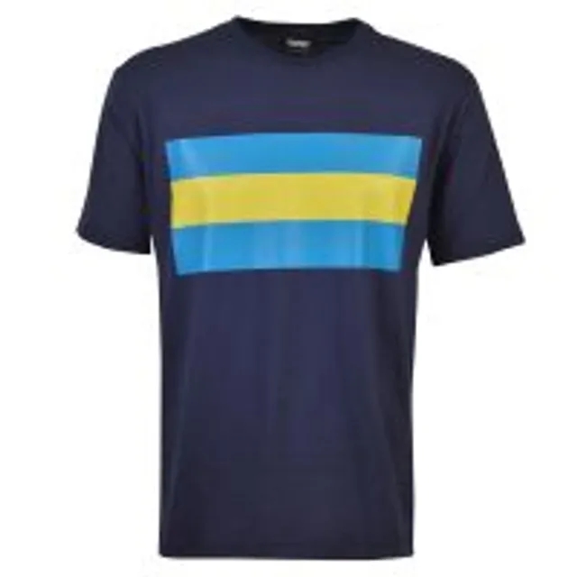 Navy Panel print t-shirt