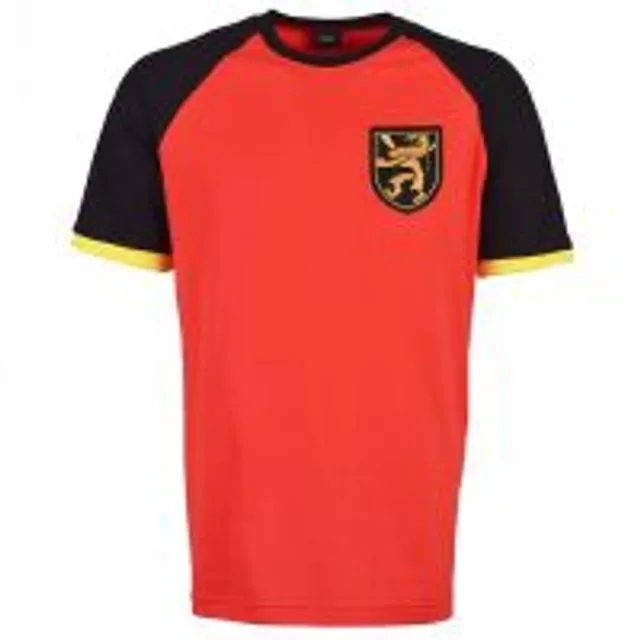 Belgium Raglan Red with Black/Yellow Sleeve T-Shirt