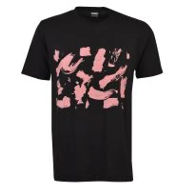 Black paint print t-shirt