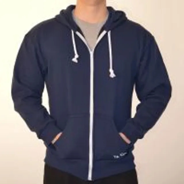 Toffs Retro Navy Zipped Hoodie